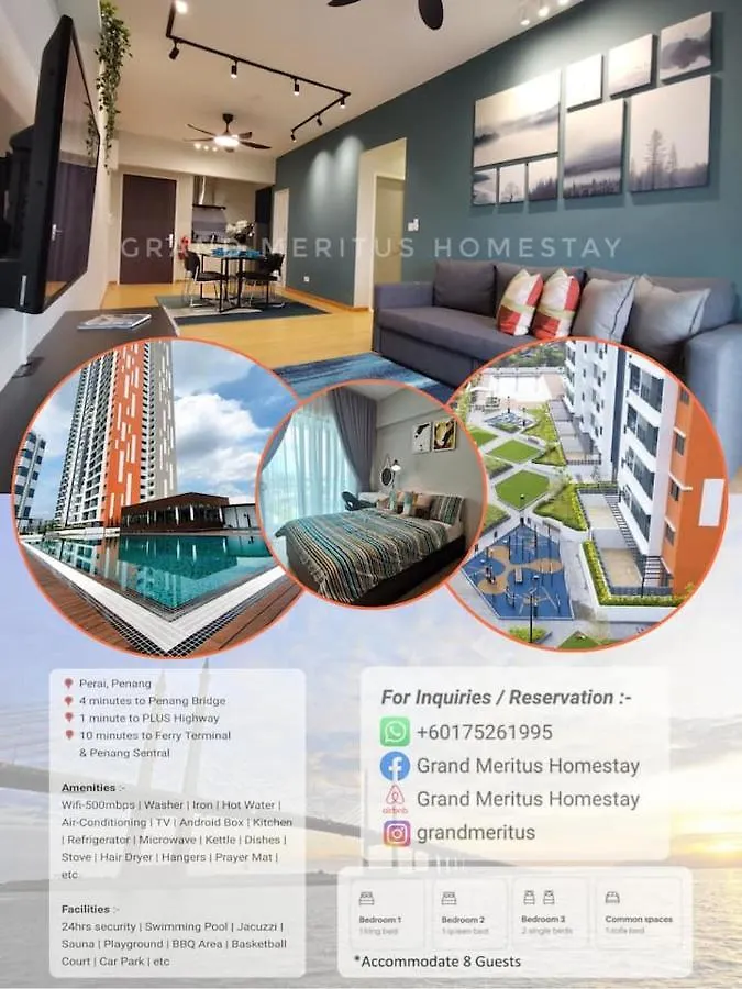 Apartment Grand Meritus Homestay @Penang Perai